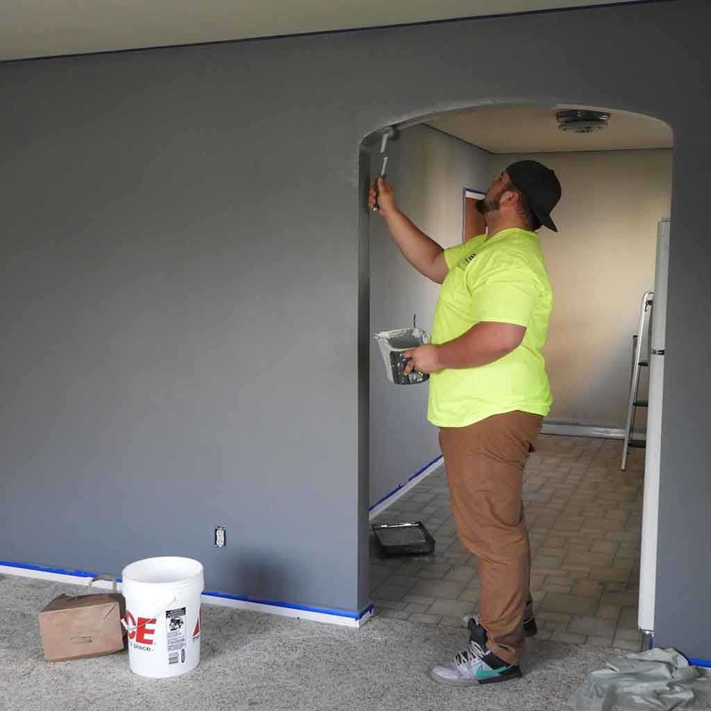 Painting a wall